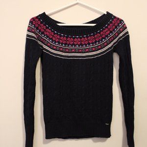 Fitted Navy Winter Sweater